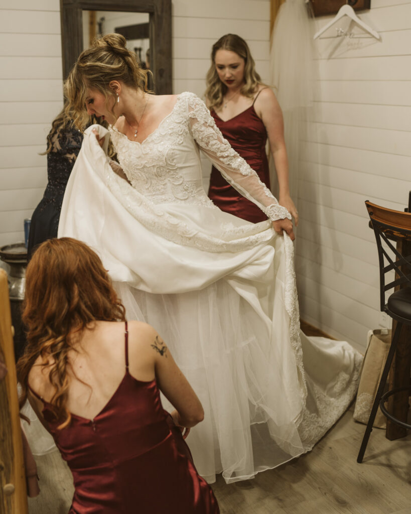 documentary wedding moment at Kaniksu Pine Farms in North Idaho