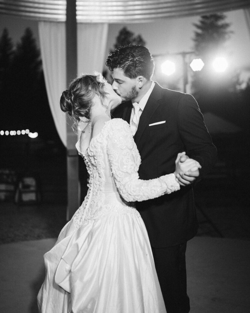 bride and groom candid moment North Idaho wedding