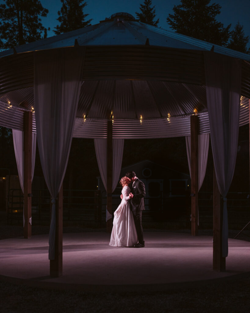 bride and groom candid moment North Idaho wedding